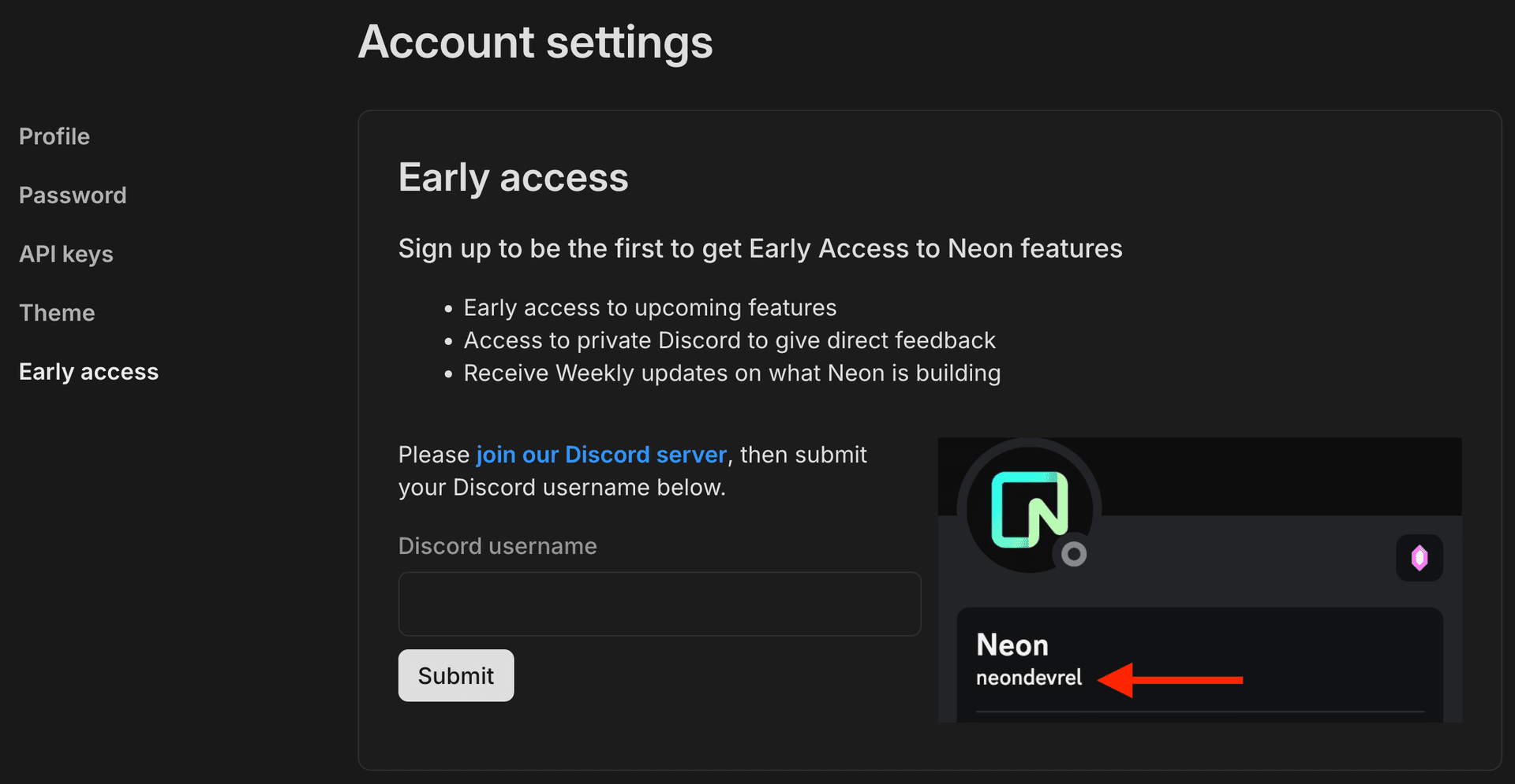 Early Access Program console